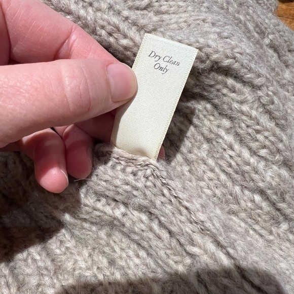 Matta - Kimono Sweater Coat in Baby Alpaca, Heather Oatmeal Color - Size M/L - Picture 8 of 10